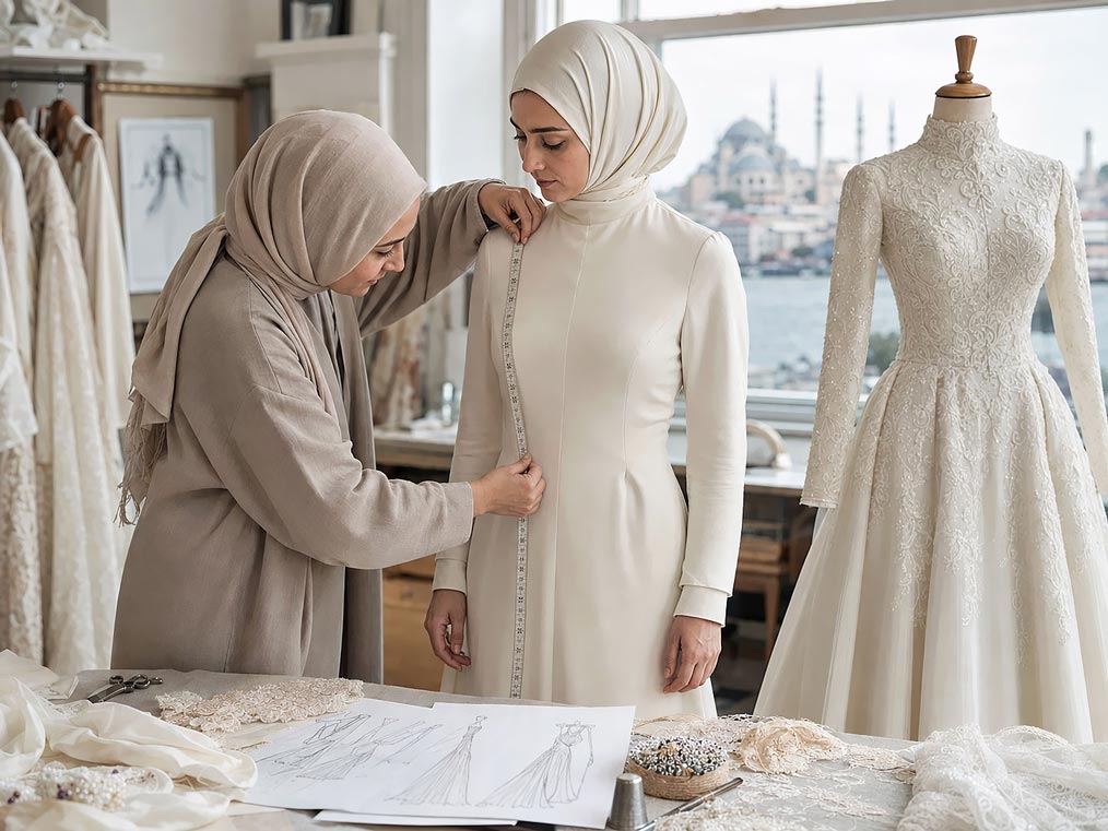How to Take Bridal Measurements for a Hijab Wedding Dress