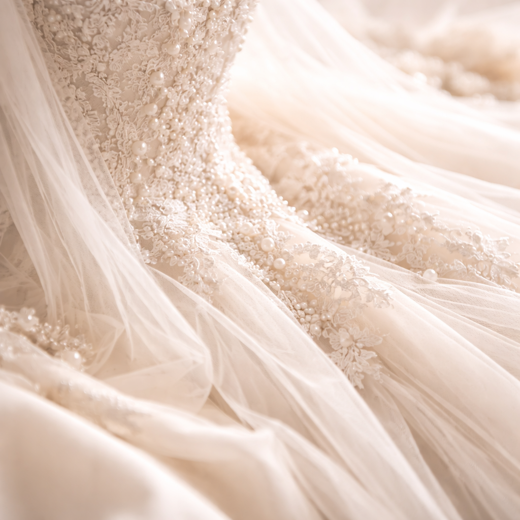 Luxury Bridal Fabric Guide: Lace, Tulle & Lining for Hijab Wedding Dresses Fatma Sevildi Couture Luxury Bridal Fabric Guide: Lace, Tulle & Lining for Hijab Wedding Dresses Fatma Sevildi Couture