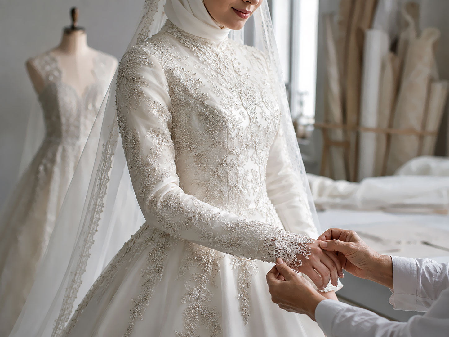 What Makes a Luxury Modest Wedding Dress? 8 Couture Details