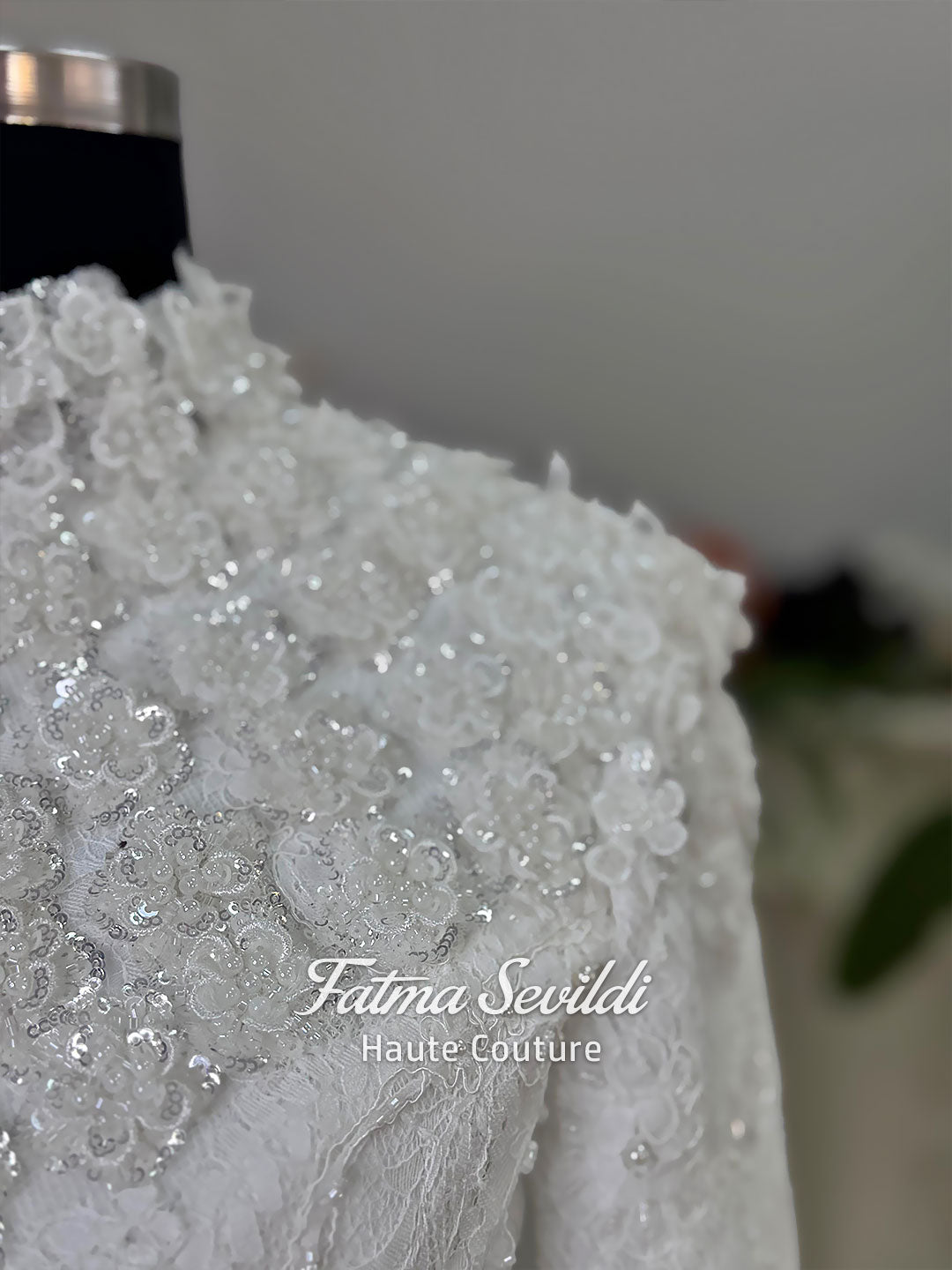 Luxury Modest Ballgown, Hijab Wedding Dress, Long Sleeve High Neck, Veiled