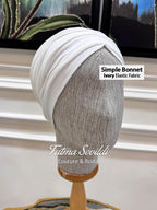 Luxury beaded bridal undercap: elegant handmade ivory bonnet