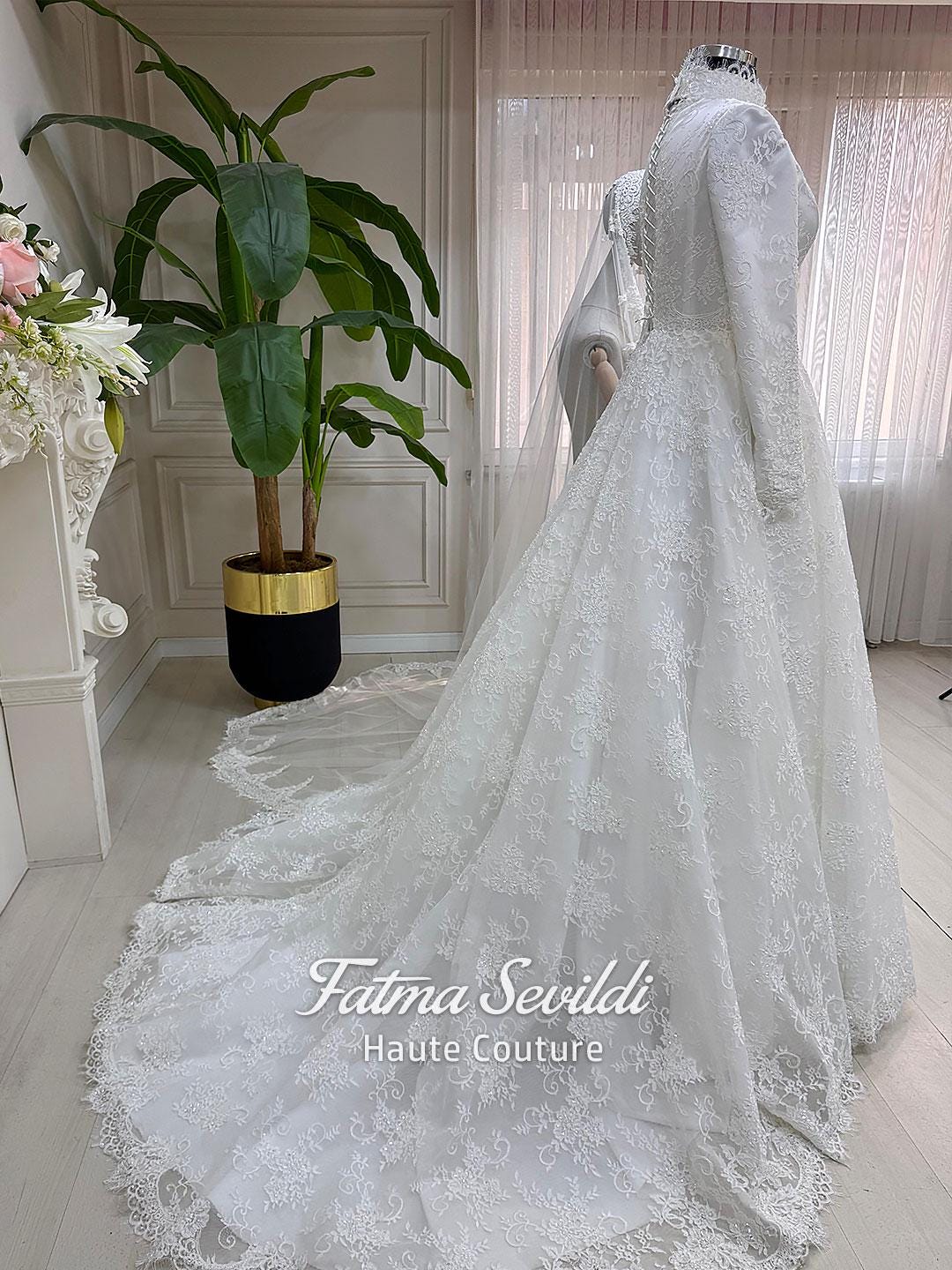sachin and babi light blue dress Elegant Muslim Wedding Dresses with Hijab