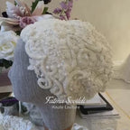 Hijab Bridal Bonnet, Luxury Beaded Undercap – Handmade Elegant Modest Wedding Headpiece